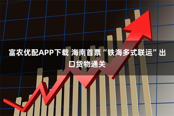 富农优配APP下载 海南首票“铁海多式联运”出口货物通关